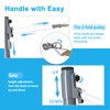 Shade Sail Poles,Height-Adjustable Sun Shade Poles,Double-fold Pulley Sun Sail Poles