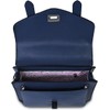 Islander Harris Tweed Large Satchel, Navy Overcheck