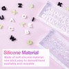 6 Sets 3D Letters Silicone Molds, Transparent Mini Alphabet Resin