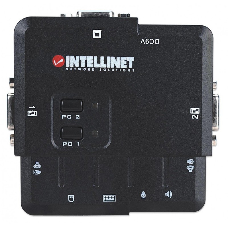 Intellinet 2 Port PS/2 KVM Switch with Cables and Audio