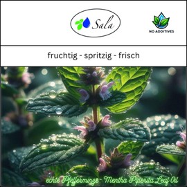 Sala Pfefferminzöl mentha piperita ätherisches Öl BIO - zum Verzehr - 100% naturrein 100 ml Glasflasche