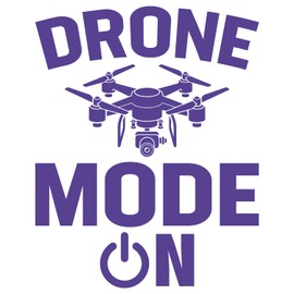 GRAZDesign Wandtattoo Drone Mode on für Kinderzimmer, Jugendzimmer, Sportzimmer für Jungs und Erwachsene - 51x50cm / lavendel