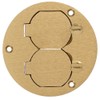 Hubbell Wiring Systems S3925 Brass Round Floor Box Duplex Flap