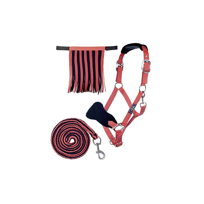 HKM, Horse Halter Set, Lead Rope, Fly Fringe, Knitted, 180