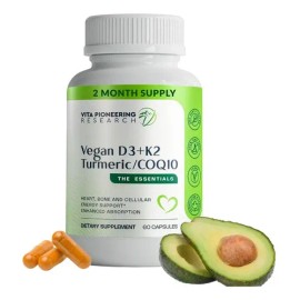 Vita Pioneering Vitamina D3 2000 Iu K2 Con Cúrcuma Y Coq10