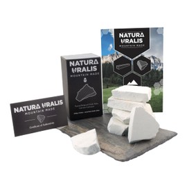 Natura Uralis Premium Belgorod Chalk Slabs, 240 g of White Chalk Slabs, Amazing Crunch, Satisfying Earthy, Velvety and Firm Texture, ASMR Sensation, Natural Calcium Carbonate