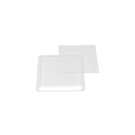 Ten Acrylic Clear Square Plastic Coasters (extra depth for craft) - 80mm x 80mm insert