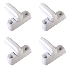 Ruilasago 8X Sash Jammer + Fitting Screws, uPVC PVC Window Door Lock, High Security Arm White (Pack of 8)