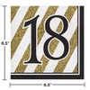 Pack of 192 Gold and White Striped with Black"18" and