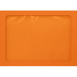 LUXPaper Full Face Window Envelopes with Peel & Press - A7 Oversized Envelopes for Sending Invitations, Photos, Cards - 80lb. Mandarin, Size: 5 1/4 x 7 1/4, 50 Pack - A7FFW-55-50