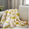 IKEA SVARTFIBBLA Throw, pale pink/light yellow, 47x63 "