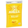 HALLS 2 Pack, HALLS Relief SUGAR-FREE Honey Lemon Cough Drops,