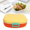 Bento Lunch Box ABS Separate Compartments with Buckle Handle Leakage