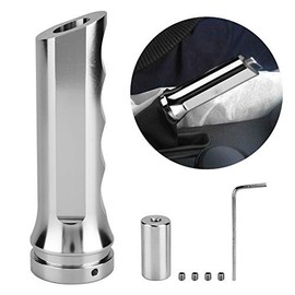 Gorgeri Aluminum Alloy Universal Handbrake Cover Hand Brake Sleeve Handbrake Protector Cover Auto Car (Silver, 22mm - 24mm)