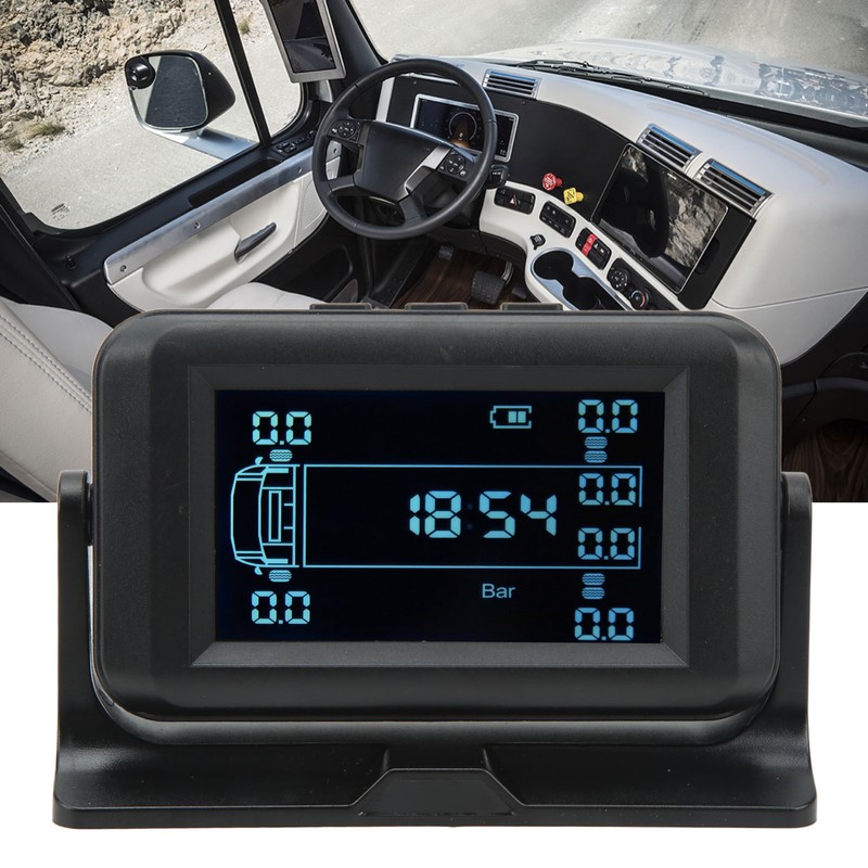 12 Wheel Tire Pressure Monitor 4 Alarm Modes DC 5V