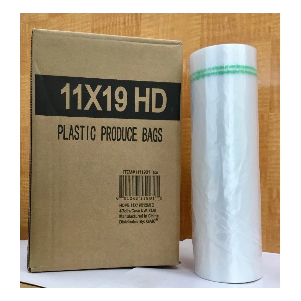HDPE Plastic Fruit Vegetable Food Produce Bag in roll 11x19