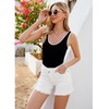 Roskiky Low Waisted Trendy Stretchy Denim Shorts Womens Stretch Shorts