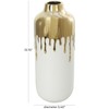 CosmoLiving by Cosmopolitan Ceramic Decorative Vase Centerpiece Vase with Abstract