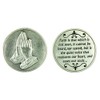 Lumen Mundi Praying Hands Pocket Token Silver Tone Devotional with
