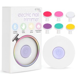 Elan Baby Electric Nail Trimmer, Baby Nail File, Safe + Easy Baby Nail File for Newborns, Infants & Toddlers, 6 Grinding Heads, Gentle Nail Care