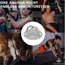 Aerial Yoga Anchor, Suspension Trainer Wall Mount Suspension Ceiling Hoop Hanging Plate Trainer Bracket Resistance Band Anchor Stainless Steel Strength Training for Fitness Swing Battle Ropes Gym Home