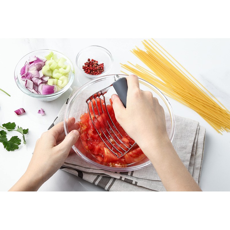 Spring Chef Large Gray Dough Blender For Baking, Heavy Duty