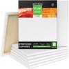 Arteza 11x14 Inch Stretched Canvas, Classic Pack of 8, Primed,