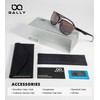 QALLY Carbon Fiber Polarized Sunglasses for Men Trendy Driving Sunglasses