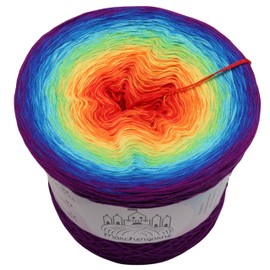 Colour Gradient Yarn Dance of Colours 4-Ply Bobbel Wool Crochet Knitting (Dance of Colours - Bishop Outside, 4 Ply, 500 g/1900 m)