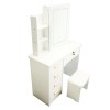 Dressing Table Vanity Table Elegant Lighted Mirror With Drawers Shelves