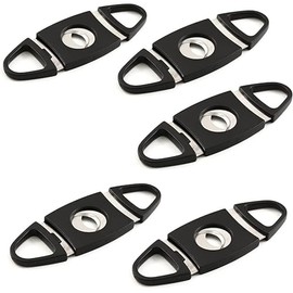 Cortador de cigarrillos Guillotina de plástico negro, Paquete de 5