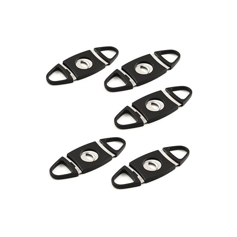 Cortador de cigarrillos Guillotina de plástico negro, Paquete de 5