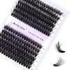 Individual Eyelashes 3D 60+80D 12-16mm D Curl Mixed Natural Cluster