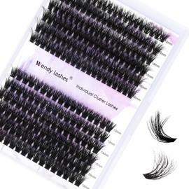 Individual Eyelashes 3D 60+80D 12-16mm D Curl Mixed Natural Cluster Lashes Extensions DIY 0.07mm Reusable Soft and Wispy(3D-60D/80D)