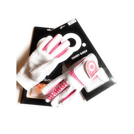 Quiet Golf SHHHH Women's Golf Glove White/Pink - Cabretta Leather. Quiet Golf. Gift for her. Quiet Golf. Girl Golf Glove - Quiet Golf Glove - Women's Golf Glove - White and Pink - Premium & Genuine Cabretta Leather. Breathable Golf Glove. Natural Fit. La