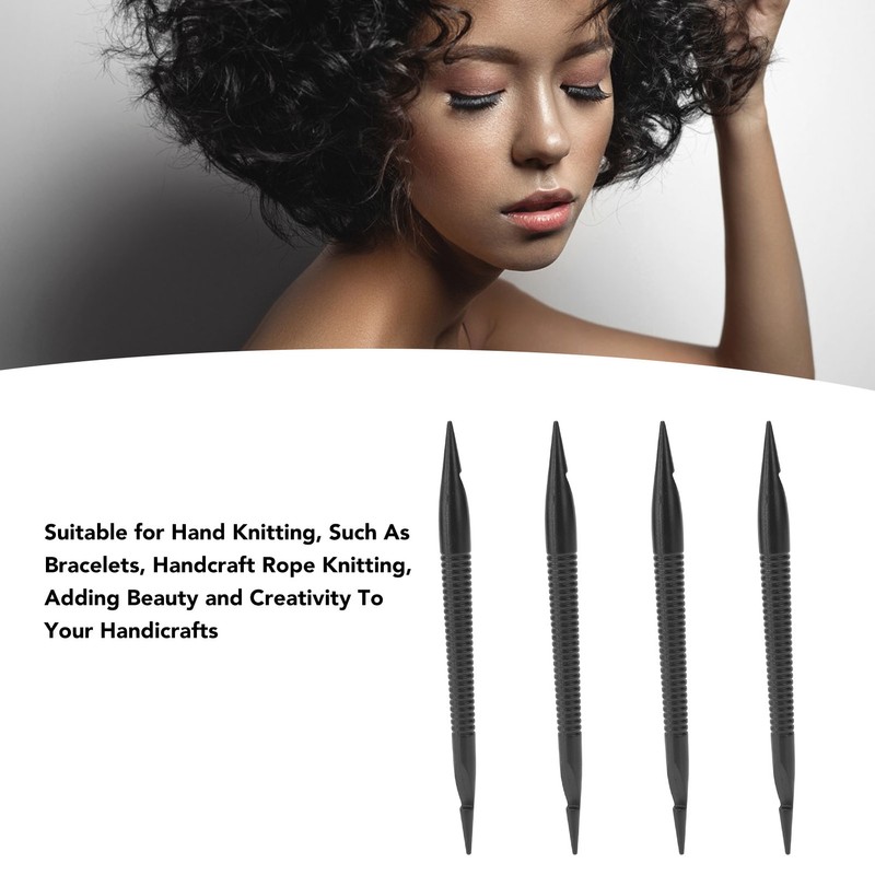 4Pcs Dreadlock Crochet Hook Double Ended Ergonomic Handle Anti Slip