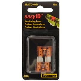 Bussmann BP/ATC-40ID easyID Illuminating Blade Fuse, (Pack of 2), Orange