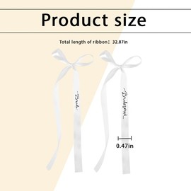 Wedding Glasses Decorations for Women Bride Bridesmaid Glasses Ribbon Bow for Wedding Ribbon for Champagne Wedding Decor