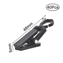 NA 40 Pcs Plastic Windproof Clips Party Wire Light Clips Drying Fixing Clips for Outdoor Camping, Awning, Photos, Art Craft Display