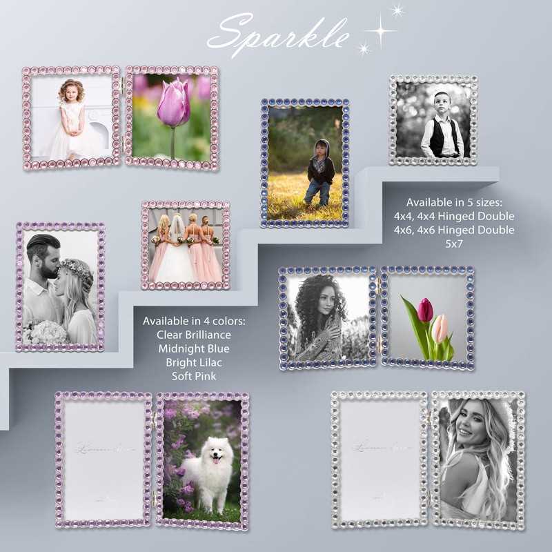 10 x 10 cm, silver metal frame - clear brilliance