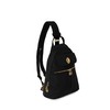 Baggallini Naples Convertible Small Daypack Sling Crossbody, Black/Gold Hardware