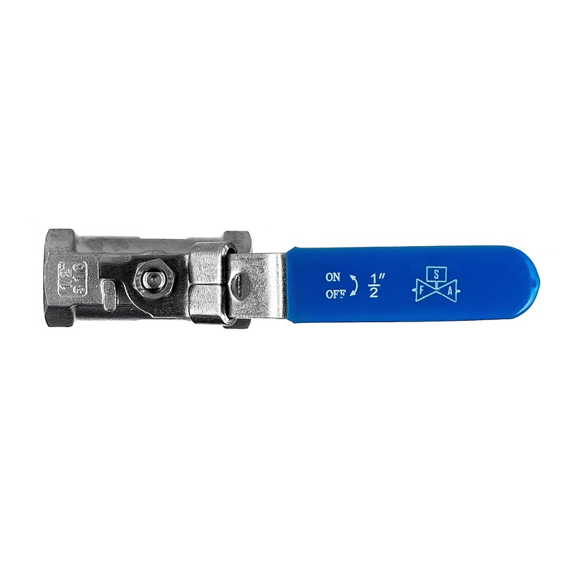 FSA Ball Valve Stainless Steel 316 1/2 Inch 1-Piece 2-Way