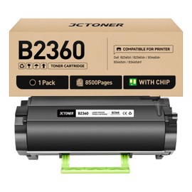 JCTONER B2360 M11XH Toner Cartridge Black High Yield with chip 1-Pack Replacement for Dell B2360 M11XH Toner Compatible with Dell B2360 B2360d B2360dn B3460dn B3465dn B3465dnf Laser Printer Ink All-in-One