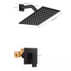 Unbranded Shower Faucet Set Black Rain Shower Head Combo with