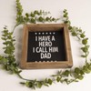 flangairy Wooden Dad Sign, 6 Inch Fathers Day Plaque Decorations
