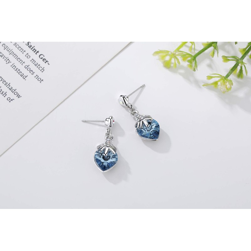 KRUCKEL I love you forever earrings made with Austrian Crystals–7031010