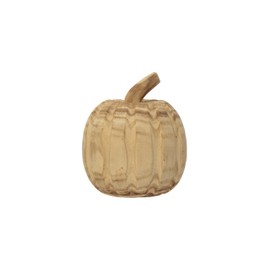 Creative Co-Op Hand-Carved Paulownia Wood Pumpkin, Small