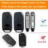 Yonmcfn for kia Key fob Cover with Metal/Leather Keychain,TPU 5