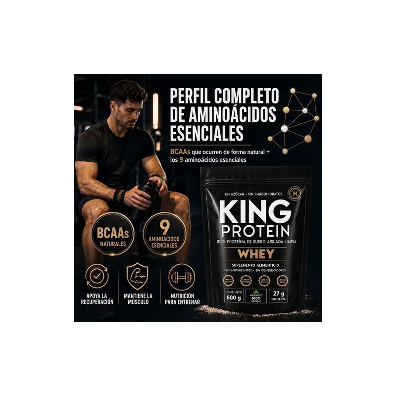 King Protein Whey 600g Aislado Lactosa Sabor