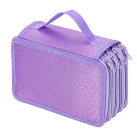 Large Colored Pencil Case High Capacity Zipper Pen Bag 72 Slots 4 Layers Pen Organiser Stationery Pouch Bag Case Paint Brush Holder Storage For Office School Artist Sketch Drawing Pencils Holder